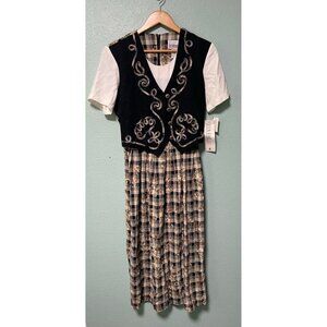 NWT Just in‎ Thyme Women's 90s Y2K Dress with Vest and Tie Dress Size 8